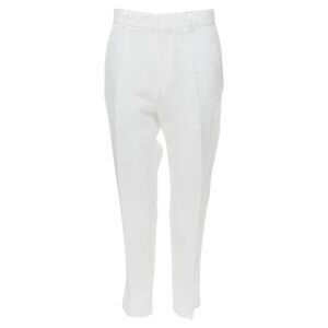 Haider Ackermann grosgrain linen drop crotch cropped trousers
